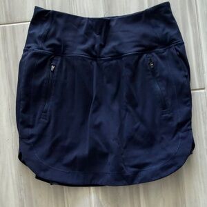 Athleta Navy Blue Skirt with Zipper Pockets
